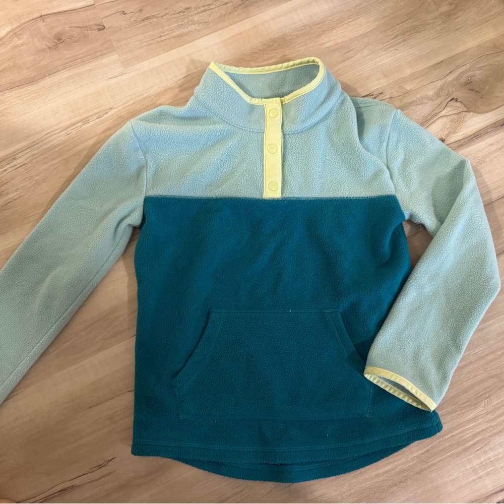 jumping beans Teal and Light Blue Pullover Sweater with Yellow Trim